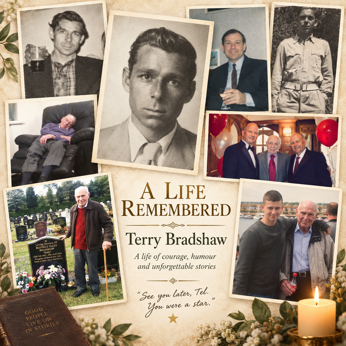 A memorial page inside a Record of Respect album
